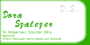 dora szalczer business card