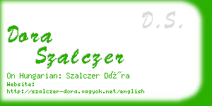 dora szalczer business card